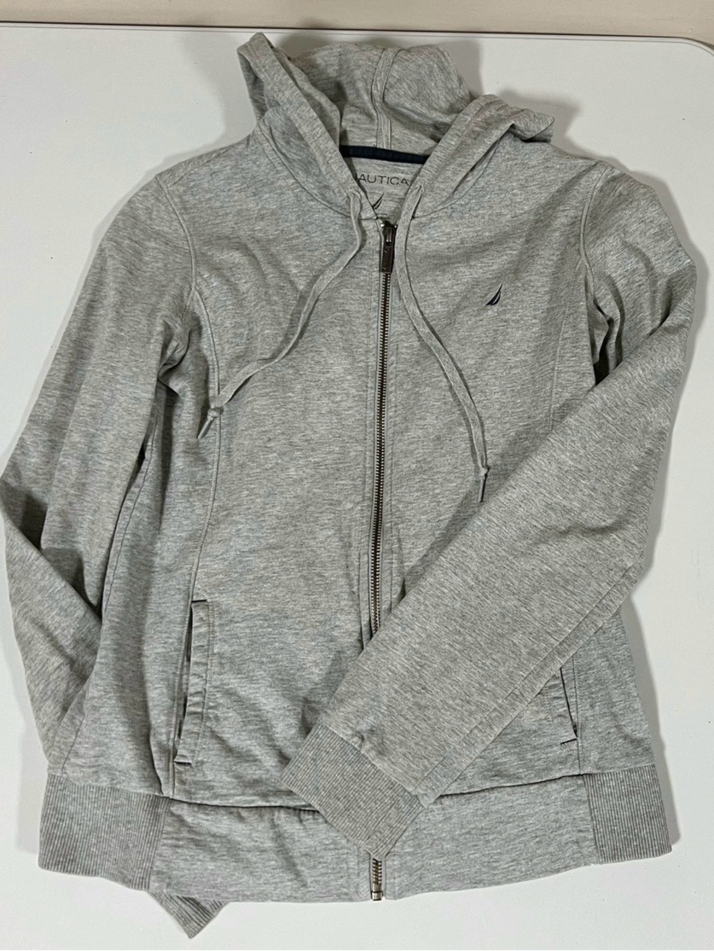 Nautica Heather Gray Grey Zipper Sweater Sweatshirt Hoodie Outerwear Size XS ⚓️